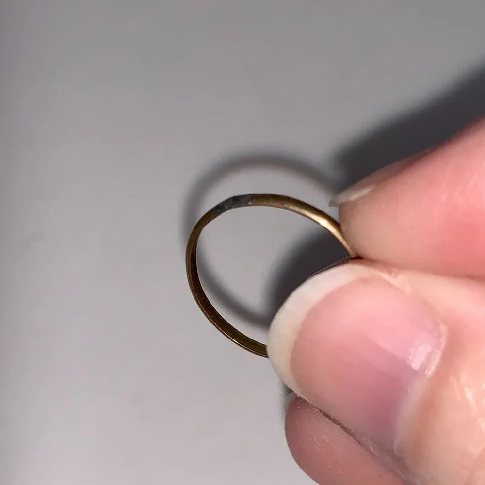 1.3mm Gold Filled Plain Band Ring, Size 3 1/4
